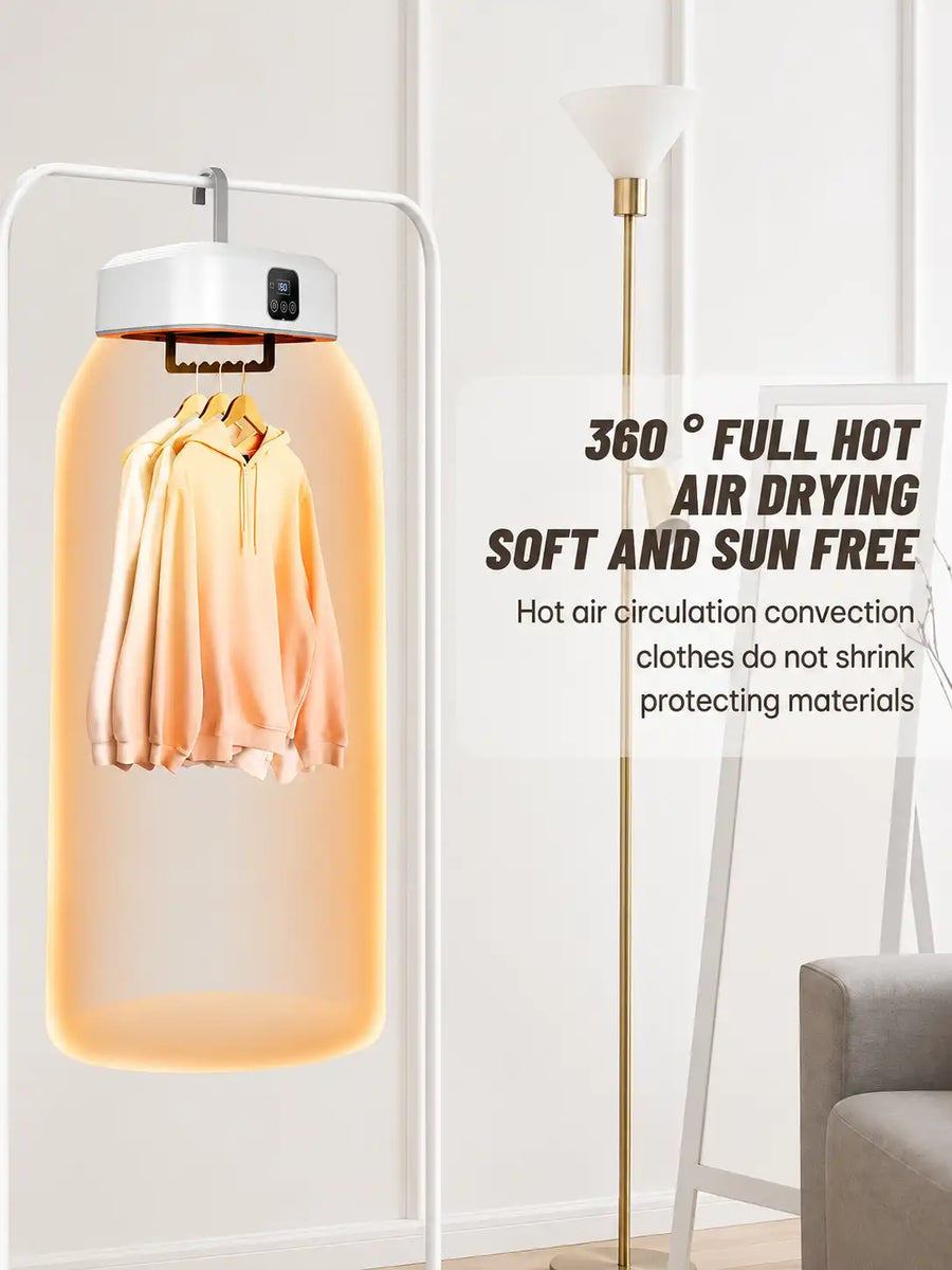 Portable Clothes Dryer with Heating & Timer – Compact Laundry Dryer