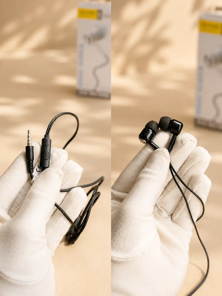 Buy 1 Get 1 Free - Hitage HB-276 Magic Series Wired Earphones with Mic – Deep Bass In-Ear Headphones, 3.5mm Jack, Tangle-Free Cable