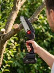 MZ CS72 Cordless Mini Chainsaw 6-Inch – Portable Electric Battery Chainsaw for Branch Cutting, Pruning & Firewood