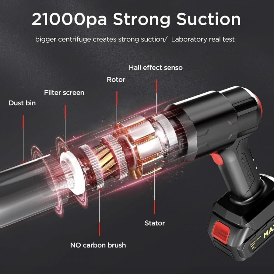 21,000Pa Strong Suction Power