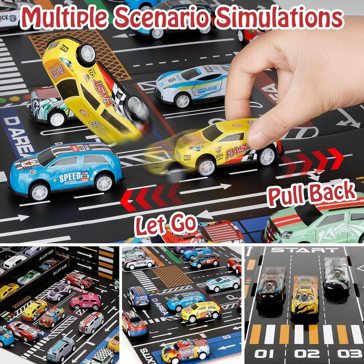 Pull Back Diecast Alloy Toy Cars