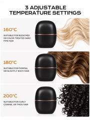 Portable Mini Hair Straightener Brush – Portable 2-in-1 Straightening & Curling Comb