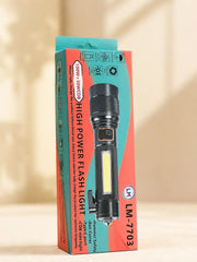 LM-7703 Rechargeable High Power LED Flashlight with COB Light