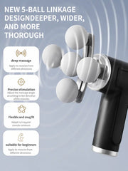 MAXTOP Five Head Fascia Gun Muscle Massager With 9 Massage Heads