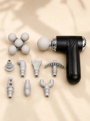 MAXTOP Five Head Fascia Gun Muscle Massager With 9 Massage Heads