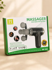 MAXTOP Five Head Fascia Gun Muscle Massager With 9 Massage Heads