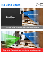 Dual Lens WiFi Bulb Holder Security Camera with Night Vision & Motion Detection