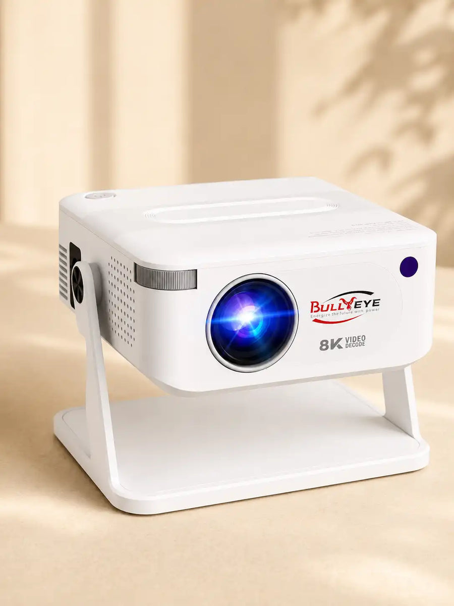 BullYEye Smart Android 11 Projector – 4K Support, WiFi & Full HD Home Theater