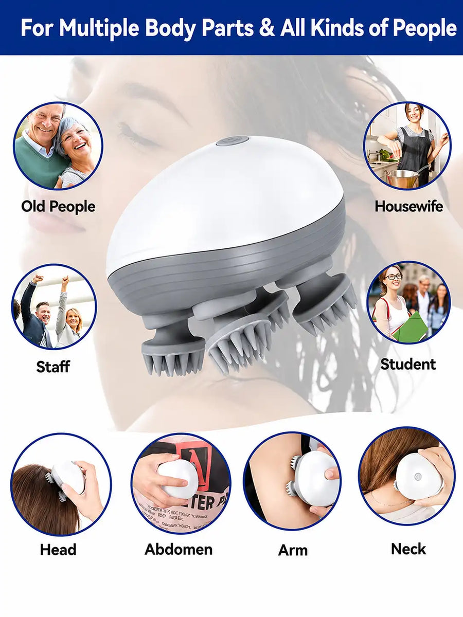 Scalp Massager for Hair Growth & Head Massage | Red Light Therapy