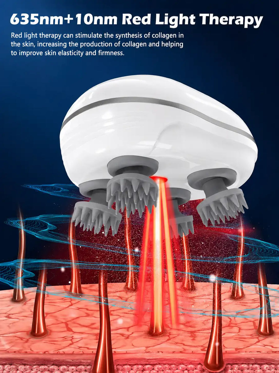 Scalp Massager for Hair Growth & Head Massage | Red Light Therapy