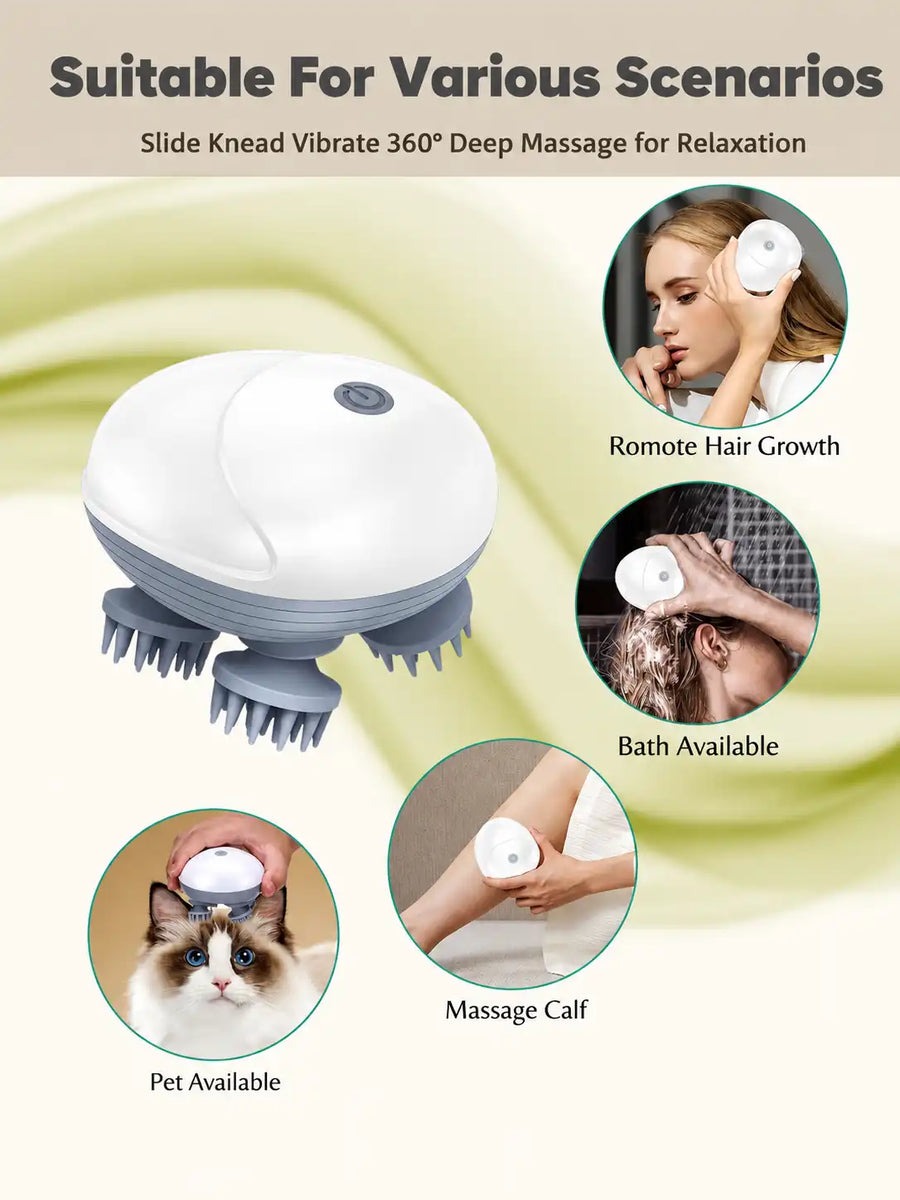 Scalp Massager for Hair Growth & Head Massage | Red Light Therapy