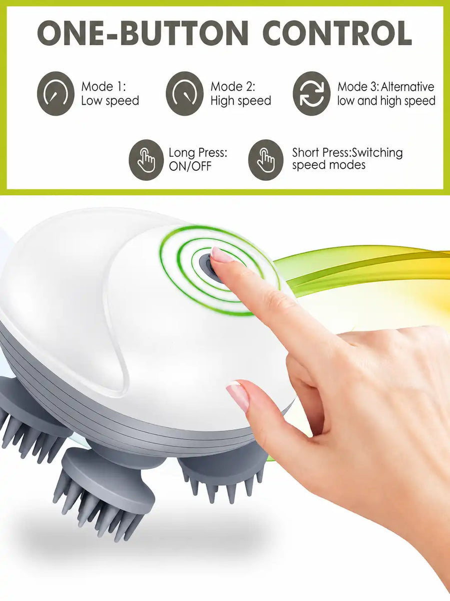 Scalp Massager for Hair Growth & Head Massage | Red Light Therapy