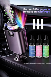 Starlight 5-in-1 Fast Car Charger – PD 3.0 with Perfume Diffuser & Ambient Light