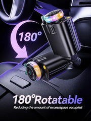 Starlight 5-in-1 Fast Car Charger – PD 3.0 with Perfume Diffuser & Ambient Light
