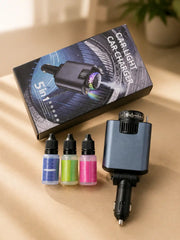 Starlight 5-in-1 Fast Car Charger – PD 3.0 with Perfume Diffuser & Ambient Light