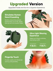 4D Electric Neck Massager with Heat - Simulated Hand Kneading, Shoulder & Back Massager, Cordless Portable Cervical Massager for Pain Relief, Deep Tissue Kneading Massage Machine