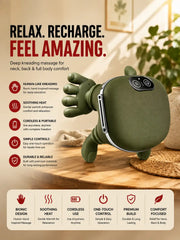 4D Electric Neck Massager with Heat - Simulated Hand Kneading, Shoulder & Back Massager, Cordless Portable Cervical Massager for Pain Relief, Deep Tissue Kneading Massage Machine