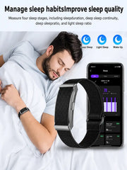 Smart Fitness Band with Heart Rate Monitor - Sleep Tracker, 170+ Sports Modes, GPS Running, SpO2, Waterproof Activity Tracker Bracelet for Men & Women