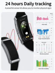 Smart Fitness Band with Heart Rate Monitor - Sleep Tracker, 170+ Sports Modes, GPS Running, SpO2, Waterproof Activity Tracker Bracelet for Men & Women