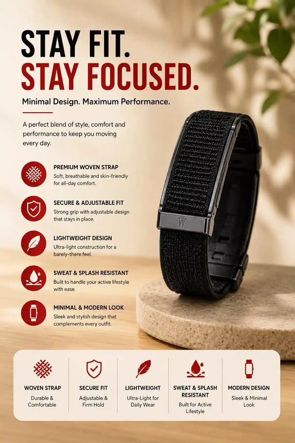Smart Fitness Band with Heart Rate Monitor - Sleep Tracker, 170+ Sports Modes, GPS Running, SpO2, Waterproof Activity Tracker Bracelet for Men & Women