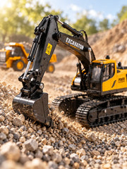 RC Dump Truck & Excavator Combo Set – 2.4GHz Remote Control Construction Toy for Kids