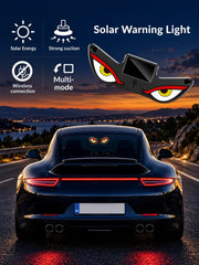 LED Demon Eyes for Car | Solar Devil Eye Light for Rear Window | Wireless Car LED Light with Suction Cup Mount