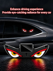 LED Demon Eyes for Car | Solar Devil Eye Light for Rear Window | Wireless Car LED Light with Suction Cup Mount