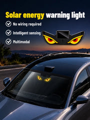 LED Demon Eyes for Car | Solar Devil Eye Light for Rear Window | Wireless Car LED Light with Suction Cup Mount