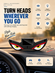 Evil Eye Solar Car Decorative LED Light – Multi-Mode Windshield Safety & Warning Strobe Lamp (Solar & USB Dual Charging)