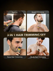 Maxtop MP-8023 3-in-1 Trimmer for Men – Shaver & Nose Trimmer Grooming Kit with 4 Guard Combs
