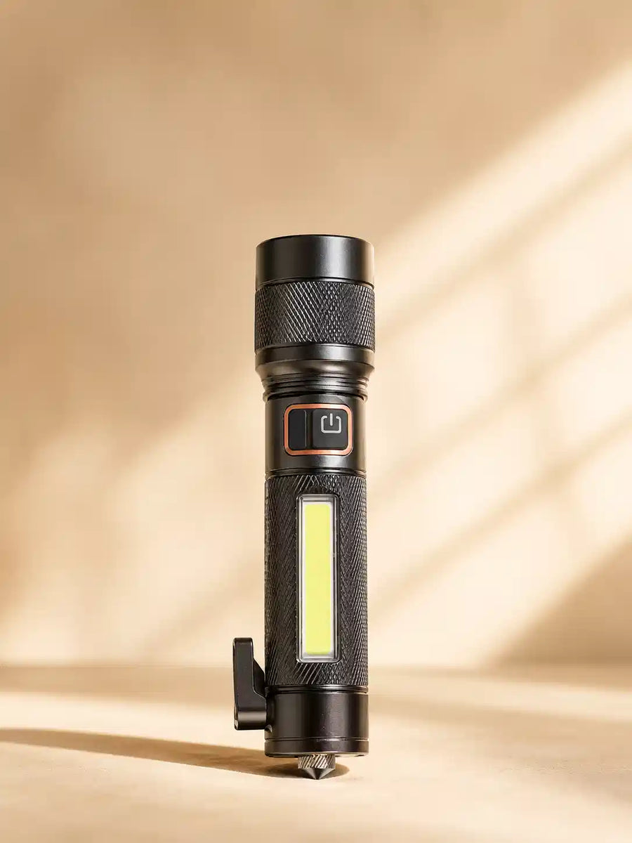 LM-7703 Rechargeable High Power LED Flashlight with COB Light