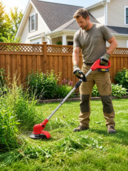 48V Cordless Grass Trimmer & Brush Cutter – 2 Batteries, Multi-Blade