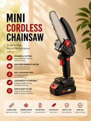 48V Cordless Mini Chainsaw | Electric Pruning & Wood Cutting Saw