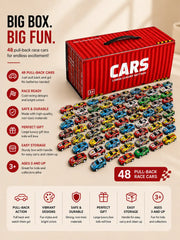 48 Pcs Diecast Alloy Model Toy Cars Set with Display Box