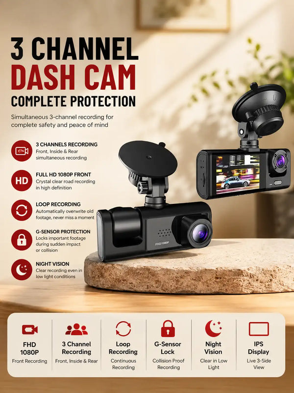 Black Box Traffic Recorder Dash Cam for Vehicle: Super HD 1080P