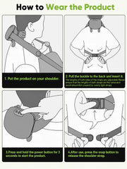 4D Electric Neck Massager with Heat - Simulated Hand Kneading, Shoulder & Back Massager, Cordless Portable Cervical Massager for Pain Relief, Deep Tissue Kneading Massage Machine