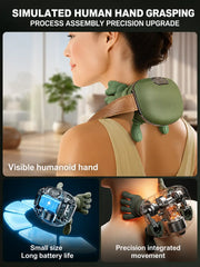 4D Electric Neck Massager with Heat - Simulated Hand Kneading, Shoulder & Back Massager, Cordless Portable Cervical Massager for Pain Relief, Deep Tissue Kneading Massage Machine