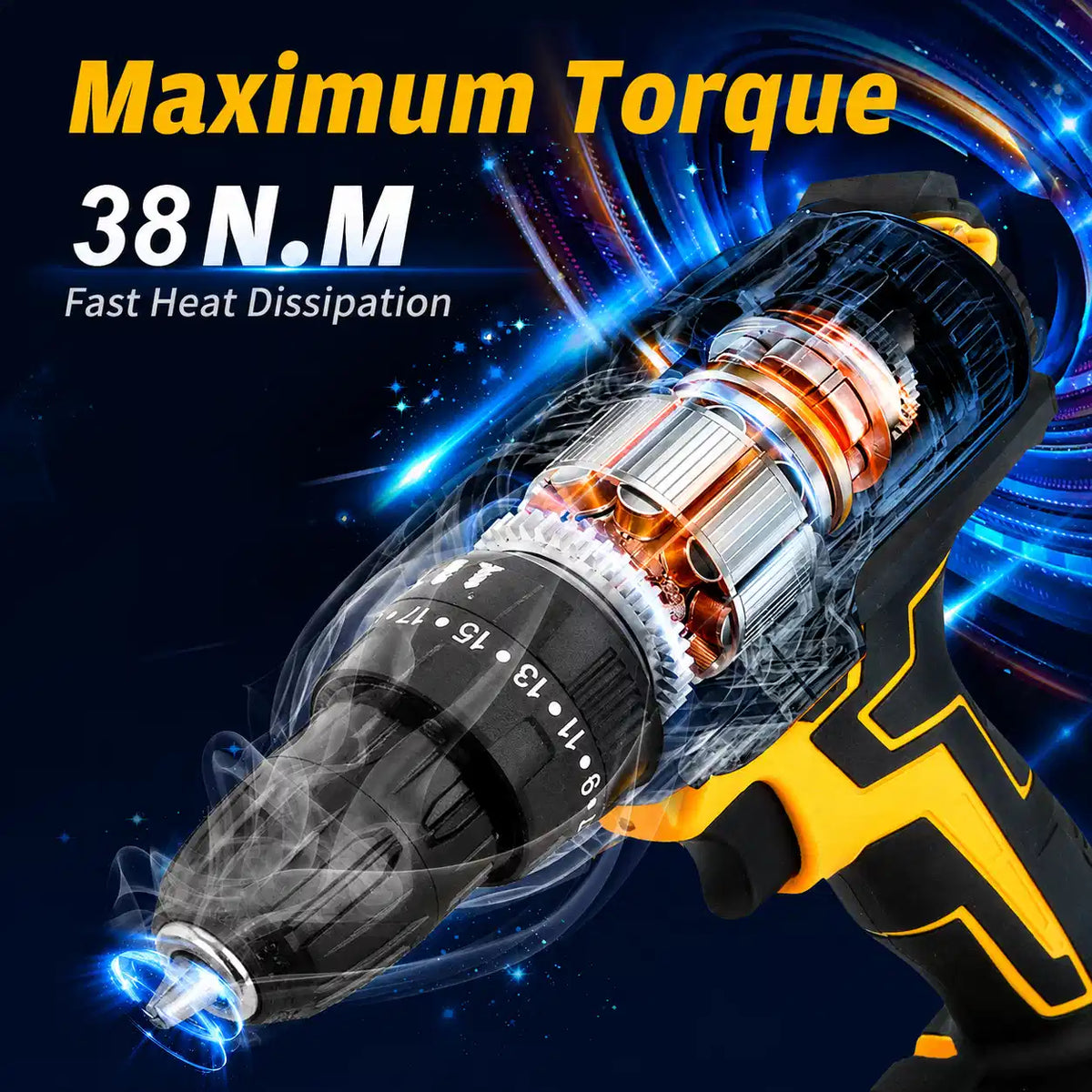 38Nm Motor. Powerful Enough. Cool Enough to Keep Going.